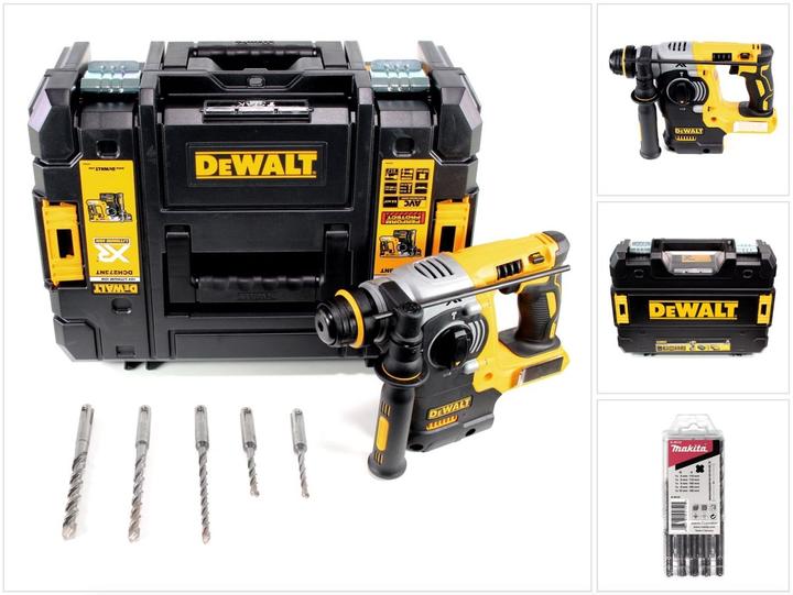 Image du produit DeWalt DCH 273 NT 18 V Brushless Perforateur-burineur SDS-Plus + Coffret TSTAK + 5 pièces. Jeu de pe (Fonctionnement sur batterie)