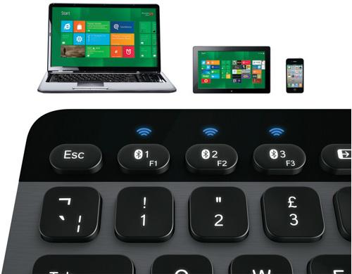 Image du produit Logitech Clavier illuminé Bluetooth K810 (DE, Sans fil)