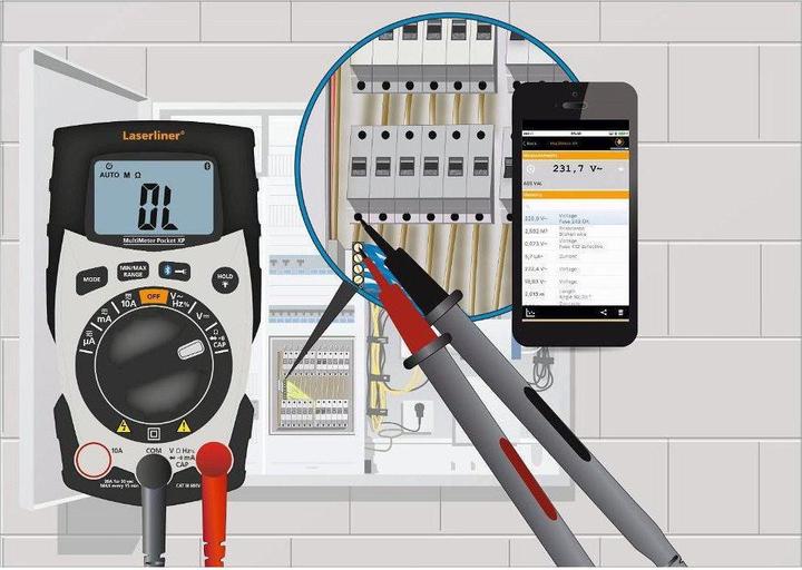 Actual product image Laserliner MultiMeter Pocket XP (CAT IV 600V, CAT III 600V)