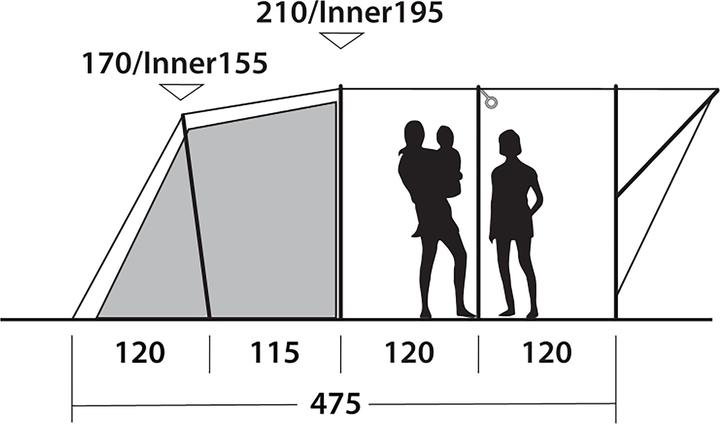Productafbeelding Outwell Tent Sky 6 (111475) (Tunnel tent, 21 kg, 6 personen)