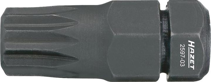 Image du produit HAZET Embout-tournevis (bit) 2597-03 ∙ Hexagone massif 8 (5/16 pouce) ∙ Profil denture multiple int… (M8)