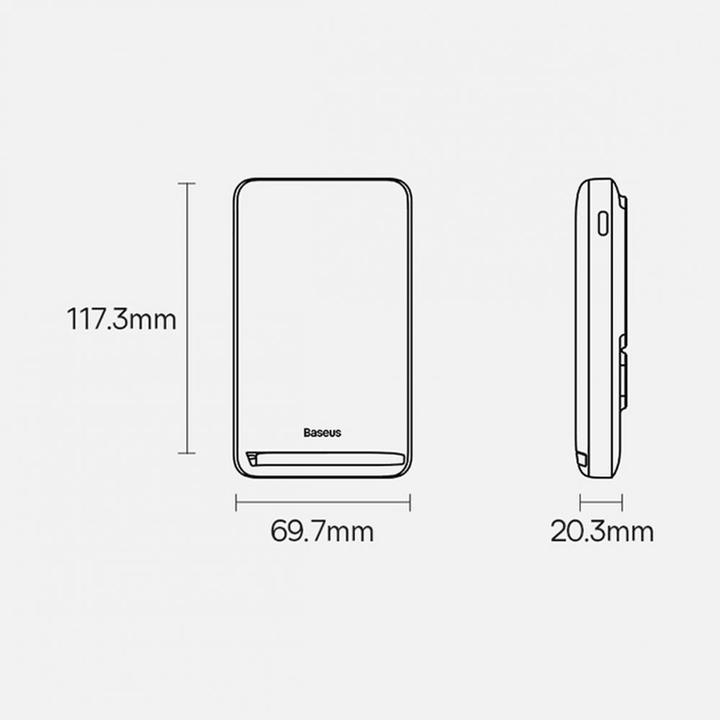 Productafbeelding Baseus Powerbank Magnetic 10000mAh 20W (roze) (10000 mAh, 20 W, 38.50 Wh)