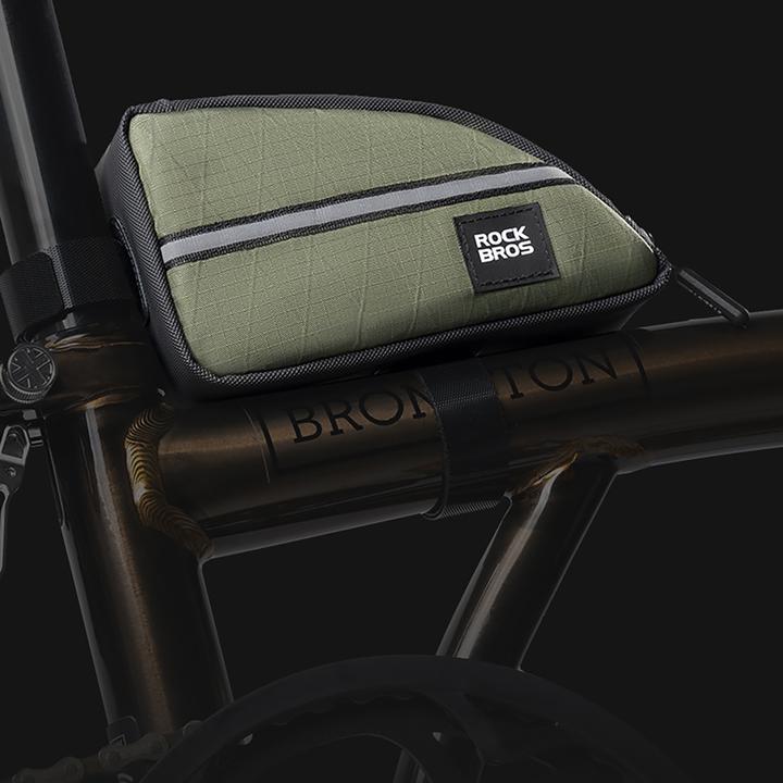 Actual product image Rockbros Triangle Bike Frame Bag 0.8l - Green (0.80 l, Frame bag)