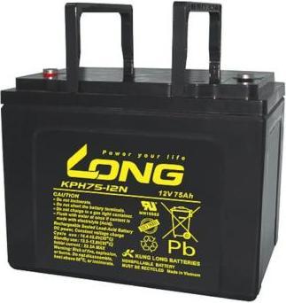 Actual product image Kung Long KPH75-12N 12V 75 Ah C10 lead-acid battery AGM Longlife 10-12 years (12 V, 75 Ah)