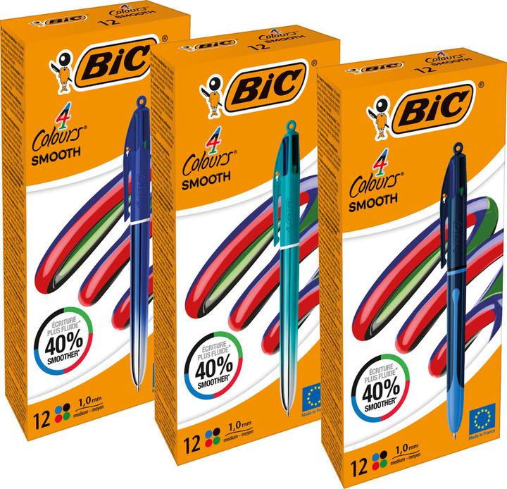 Produktbild Bic Vierfarbenkugelschreiber 4 Colours Smooth (Gradient Blue, 1 x)