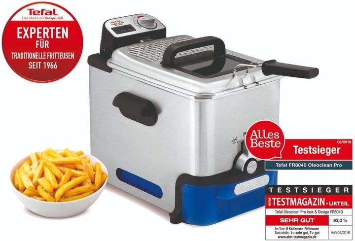 Image du produit Tefal FR8040 Oleoclean Pro Friteuse à huile / Deep Fryer