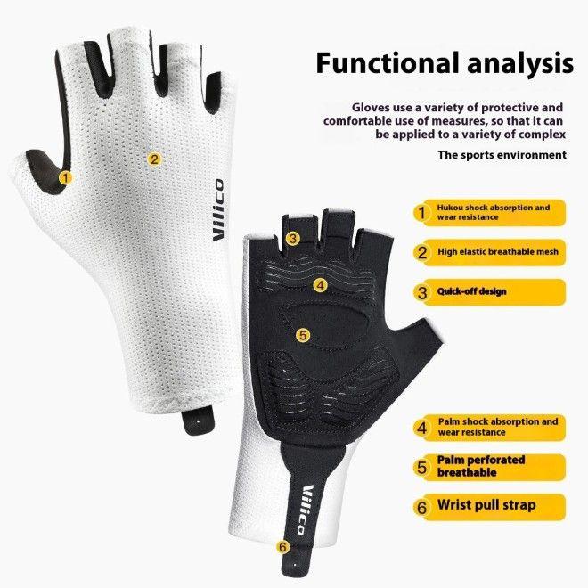 Actual product image Mu Sport Velohandschuhe mit atmungsaktivem Mesh-Gewebe (L)