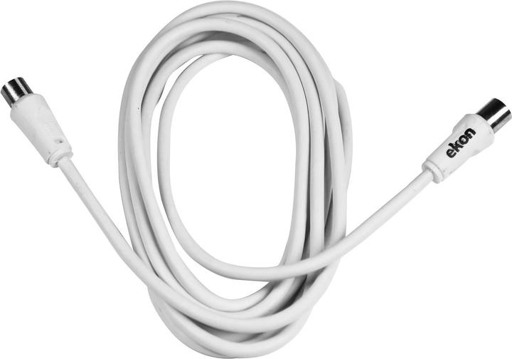 Ekon White male / male antenna cable 75dB (Antenna cable)