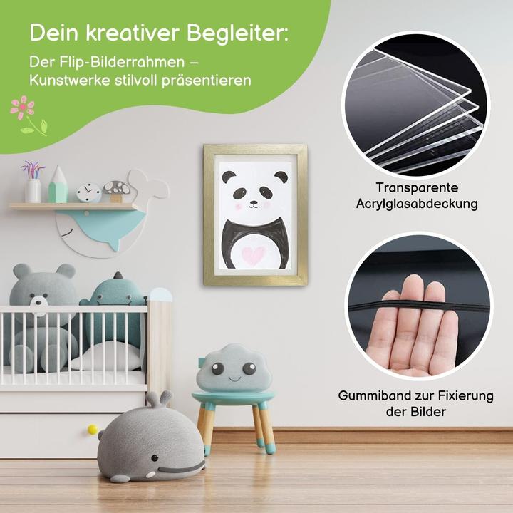 Produktbild Hermex Bilderrahmen Flip Fotorahmen A4 Kunstrahmen Bildhalter Wandrahmen (A4)