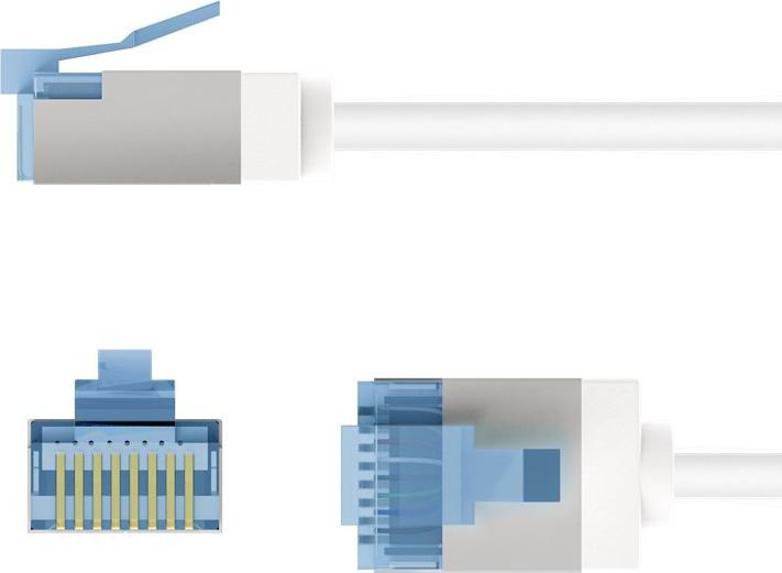 Immagine prodotto Goobay Cavo patch CAT 6A ultra-flessibile, sottile, U/FTP, bianco (PiMF, U/FTP, CAT6a, 15 m)