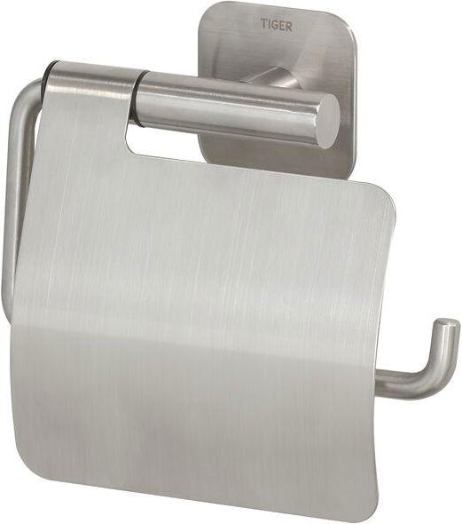 Productafbeelding Tiger Toiletpapierhouder Colar met deksel roestvrij staal geborsteld