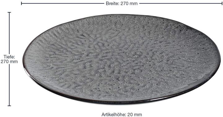 Image du produit Leonardo Assiette céramique 27 anthr. Matera (1 x, 27 cm)