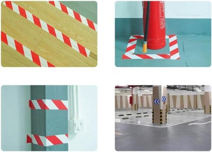 Immagine prodotto Perel Nastro segnaletico in PVC 5cm x 33m - rosso/bianco (50 mm)