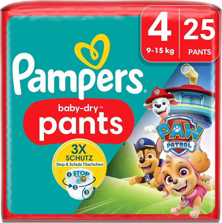 Actual product image Pampers Baby Dry Paw Patrol (Size 4, Pack, 25 Piece)
