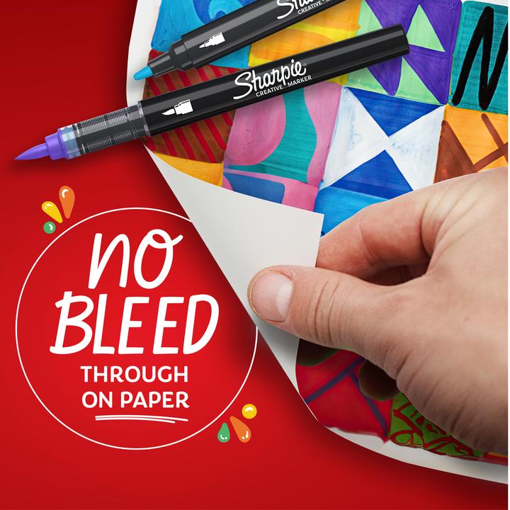 Actual product image Sharpie Creative Akryl Paint Marker | Bullet spids | Hvid | 6 stk (White, 6 x)