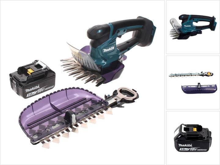 Produktbild Makita DUM 604 F1X Akku Grasschere 18 V mit Gras- und Strauchscherblatt + 1x Akku 3,0 Ah - ohne (Akkubetrieb)
