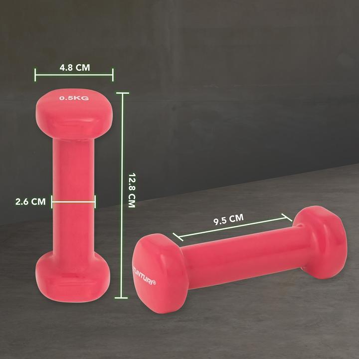 Immagine prodotto Tunturi Vinyl Kurzhanteln (2 x 0,5 kg)