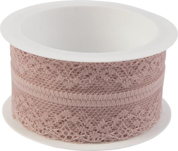 Geschenkband - Spitze - ca. 200 x 4 cm - rosa (Geschenktüte, 1 x)