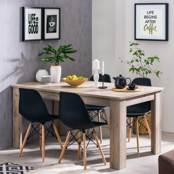 Produktbild Homestyle4u Ausziehbarer Esstisch (160.5 x 90.5 x 76.5 cm)