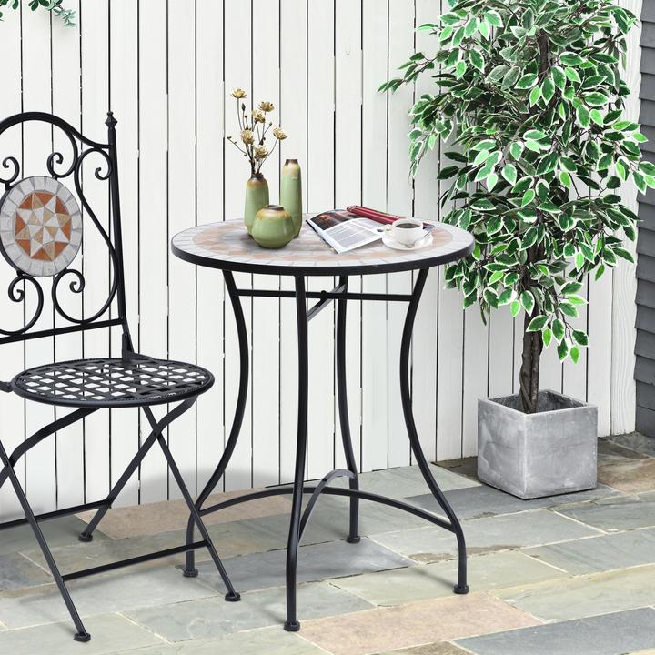 Produktbild Outsunny Runder Mosaiktisch (60 cm)
