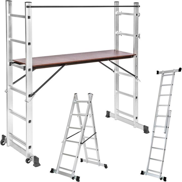 Produktbild tectake Mehrzweckleiter (Plattformleiter, 160 cm)