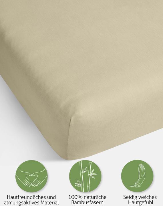 Produktbild Aspero Bambus Spannbettlaken Macau (180 x 200 x 30 cm)