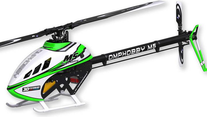 OMP Hobby Helikopter M5 Aurora-Green Bausatz und Rotorblätter