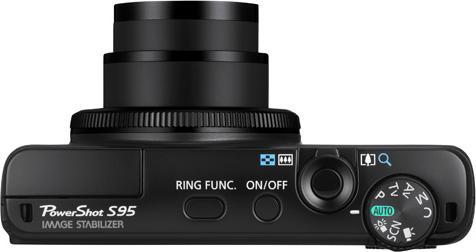 Actual product image Canon Powershot S95, 10 MP, 3.8x zoom, HD movies, black (1/1.7 ")