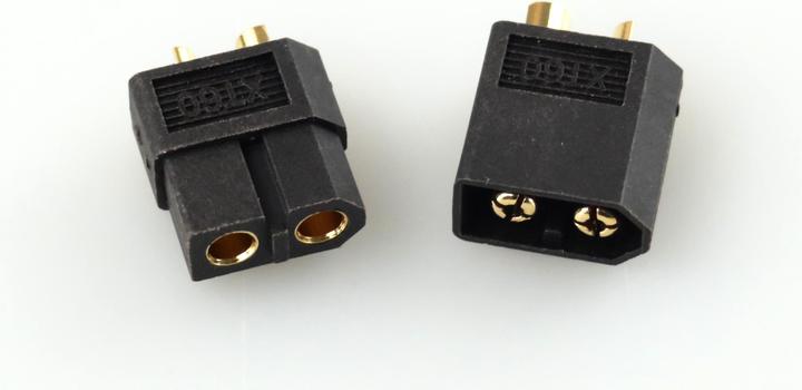 Actual product image Amewi XT60 plug and socket black 1 pair