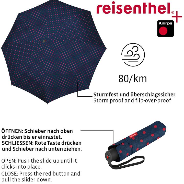 Produktbild reisenthel Schirm Pocket Classic mixed dots red