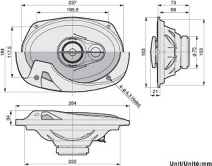 Actual product image Pioneer Ts-R6951s (400 W, 23.70 cm, 6 x 9")