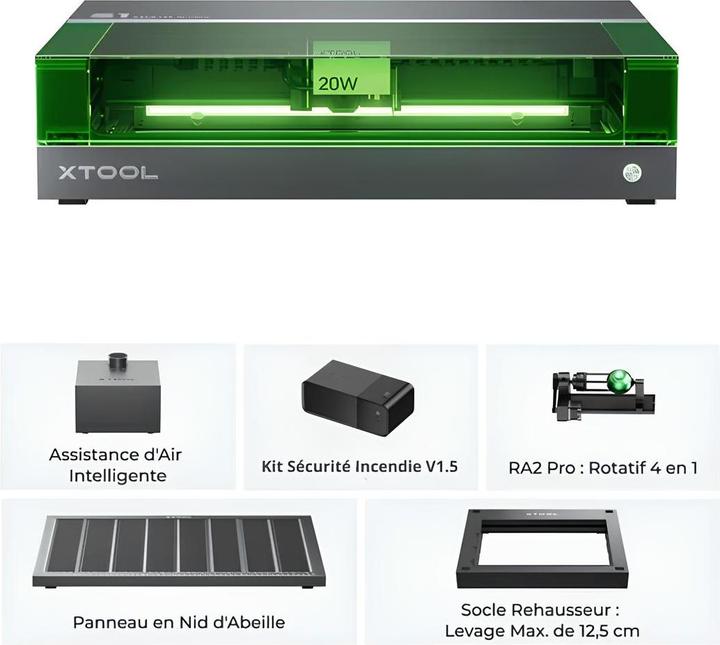 Actual product image Elegoo xTool S1 Deluxe Pack - 20W