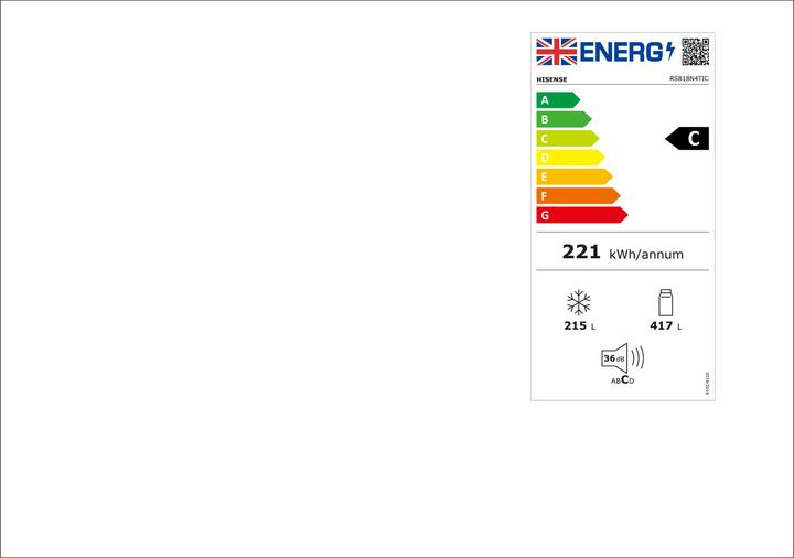 Energie-Label Hisense RS818N4TIC (632 l)