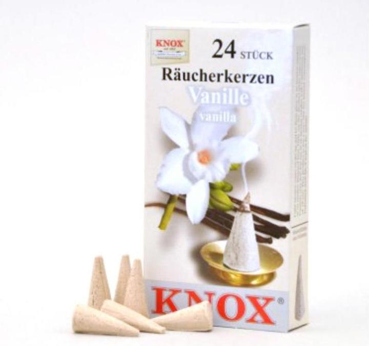 Knox Incense Cones - Vanilla, 24 pieces