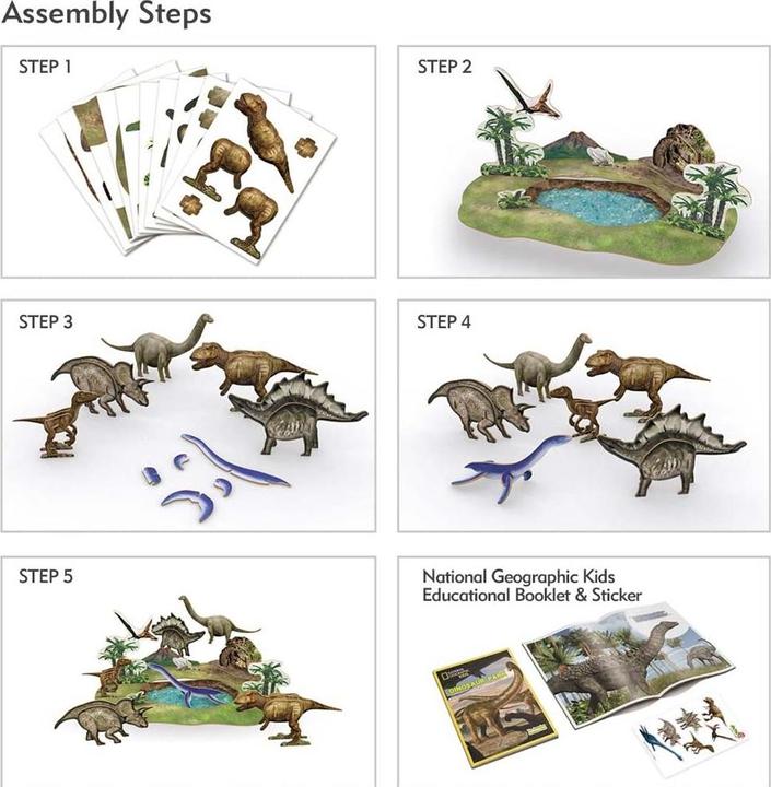 Productafbeelding Cubicfun Cubic Fun 3D puzzel DS0973h National Geographic wereldlicentie Dino Park 43-delig. (43 onderdelen)