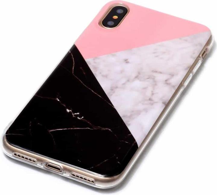 Produktbild Ueli Express iPhone XS / X Gummi Hülle TPU Marmor Optik BWP (Apple iPhone XS, Apple iPhone X)