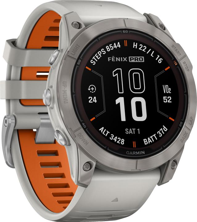 Actual product image Garmin Fenix 7 X PRO GPS Multisport Watch, Sapphire Solar Edition, grey (51 mm)
