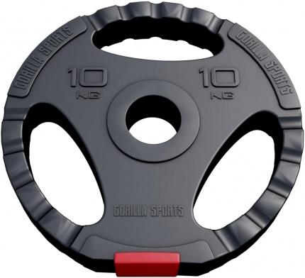 Produktbild Gorilla Sports Hantelscheibe Olympia 50/51mm (1 x 10 kg)