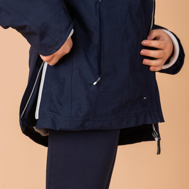 Immagine prodotto Fouganza Giacca da equitazione invernale 500 impermeabile e calda per bambini blu navy (128)