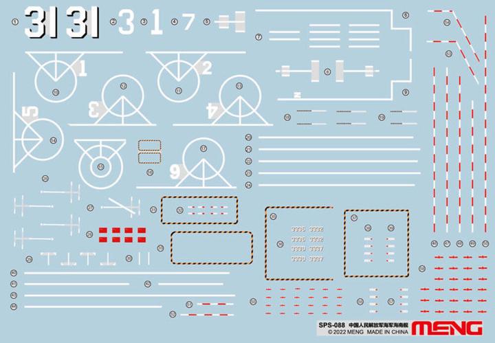 Image du produit Meng-Model PLA Navy Hainan Marking Decals (Pour PS-007)