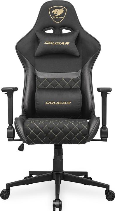 Actual product image Cougar Armor One V2 Gold F gaming chair, PVC/fabric, black