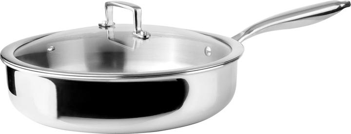 Ibili Schmorpfanne Triply natural 28 cm Ideal zum Braten und Schmoren, gleichmässige Hitzeverteilung