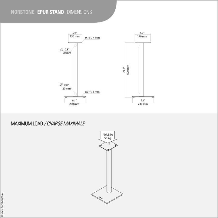 Actual product image NorStone state of Epur (1 pair, Stand, Pivoting)