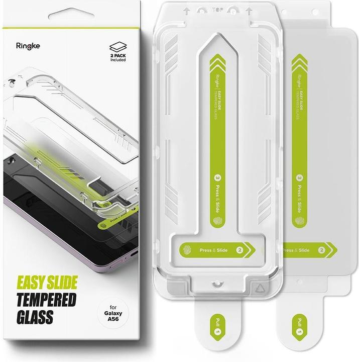 Produktbild Ringke - Easy Slide Tempered Glass (2 pack) - Samsung Galaxy A56 5G - Clear (2 Stück, Samsung Galaxy A56)