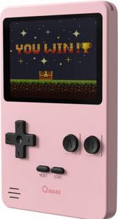 Actual product image Qware Arcade 240 In 1 Mini Game Retro Pink