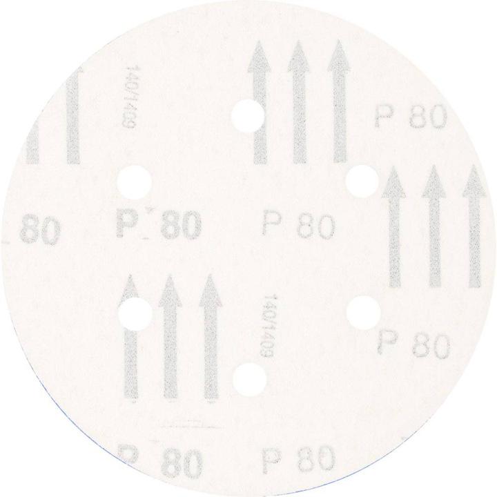 Produktbild Pferd Exzenterschleifpapier Klettscheibe 150 mm Korund A 80 Lochung 6 (80)