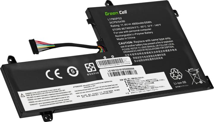 Image du produit GreenCell Batterie d'ordinateur portable (équivalente à : Lenovo L17C3PG1, Lenovo L17L3PG1, Lenovo L17M (4800 mAh)