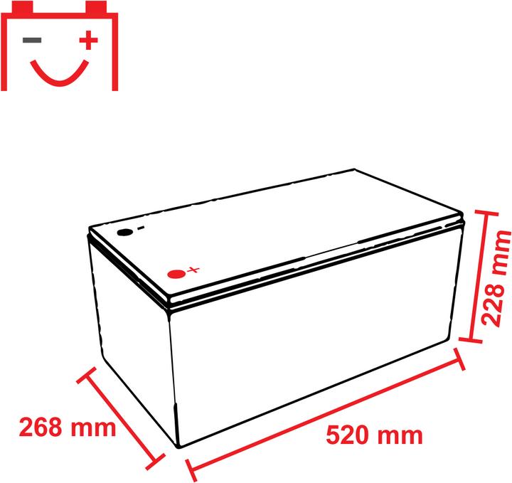 Produktbild Voltic VLI300 LiFePO4 Lithium Versorgungsbatterie"" (12 V, 300 Ah)