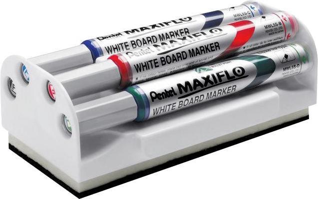 Produktbild Pentel Whiteboardmarker MAXIFLO Slim 4erSet (Mehrfarbig, 2 mm, 4 x)
