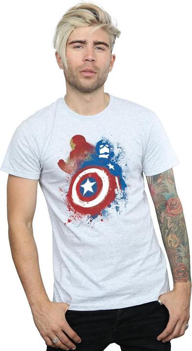 Immagine prodotto Captain America Civil War Painted Vs Iron Man Maglietta Uomo (XL)